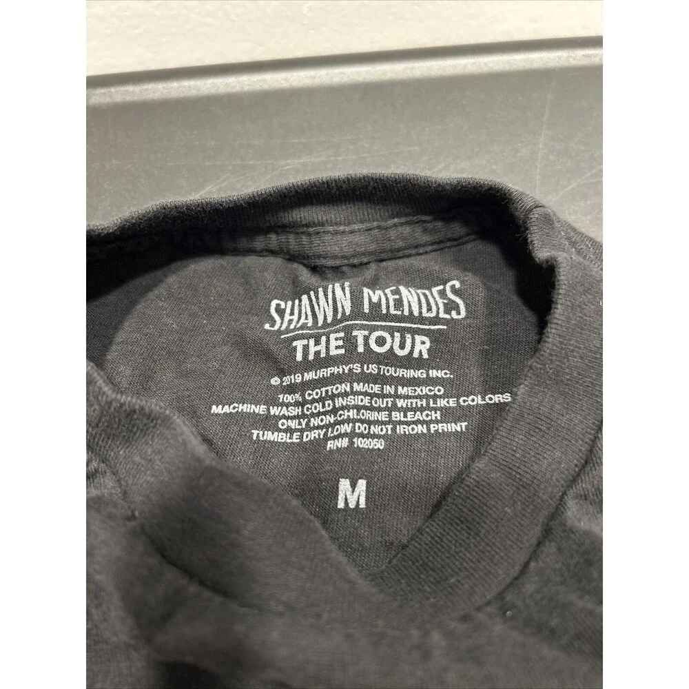 Shawn Mendes Shirt Medium Black Concert Tour Singer Band Music Tshirt